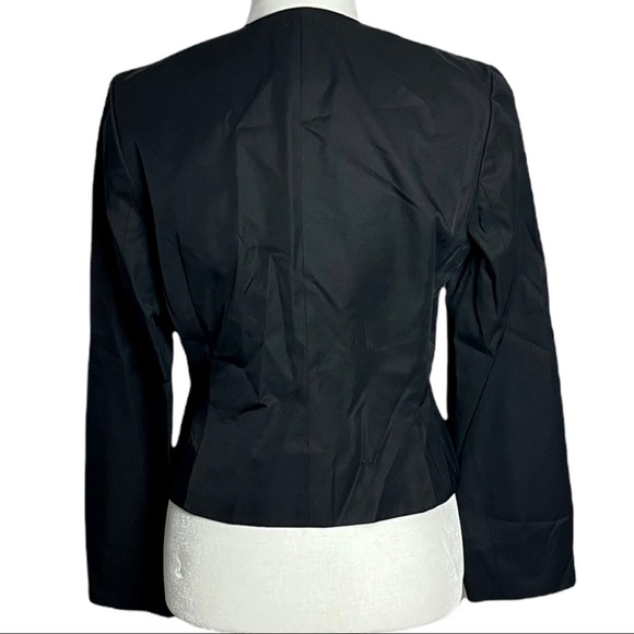 INC Black Zipper Blazer Size 10P - Picture 3 of 4